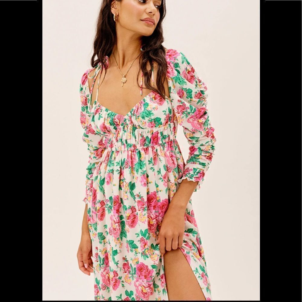 Becca Midi Dress, Ivory - Picture 3 of 5
